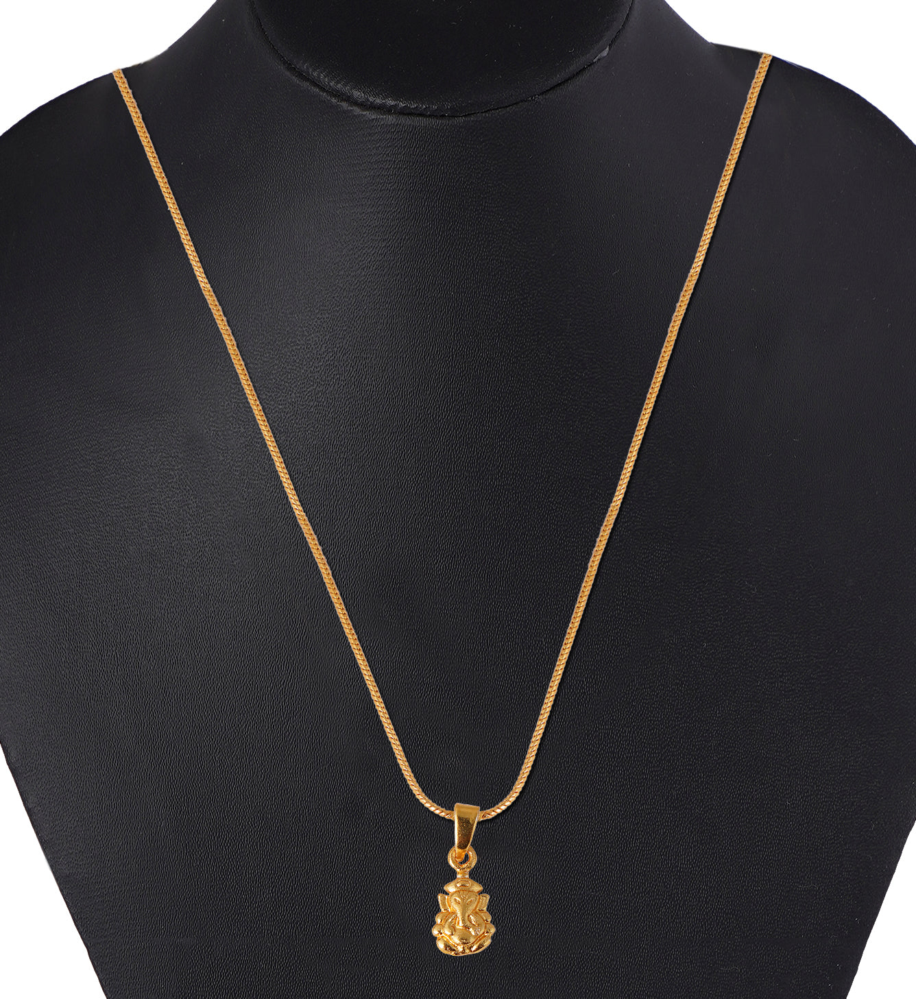 Divine Ganesh Ji Gold-Plated Pendant With Round Chain | Yehra Designs